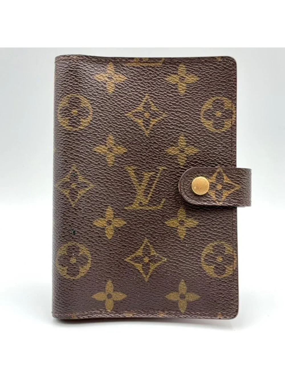 Louis Vuitton Agenda PM Leather Brown Cover Gold